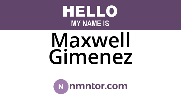 Maxwell Gimenez