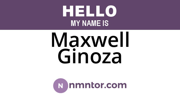 Maxwell Ginoza