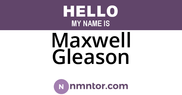 Maxwell Gleason