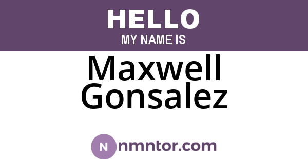 Maxwell Gonsalez
