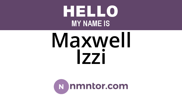 Maxwell Izzi