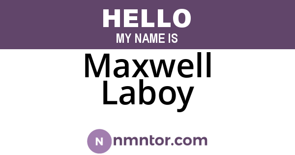 Maxwell Laboy