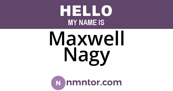 Maxwell Nagy