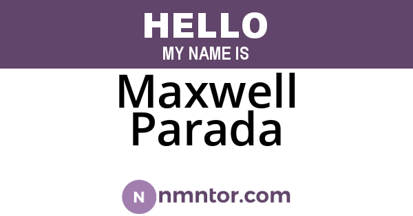 Maxwell Parada