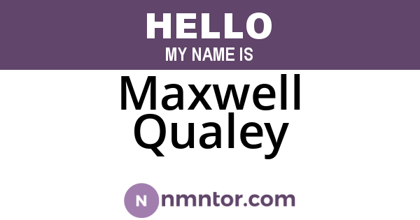 Maxwell Qualey
