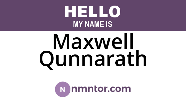Maxwell Qunnarath