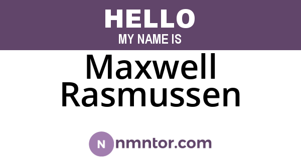 Maxwell Rasmussen
