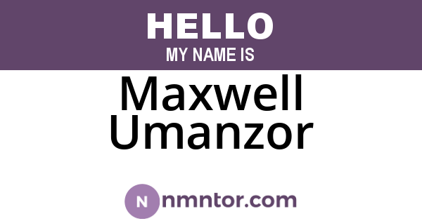 Maxwell Umanzor