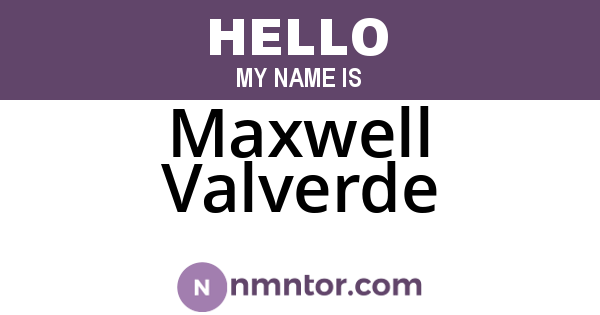 Maxwell Valverde