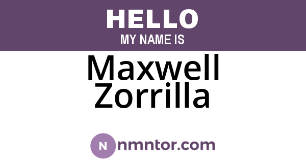 Maxwell Zorrilla