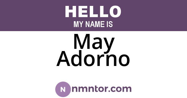 May Adorno