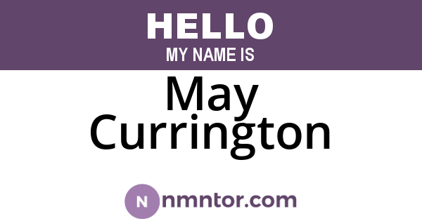 May Currington