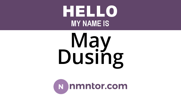 May Dusing