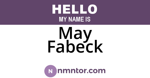 May Fabeck