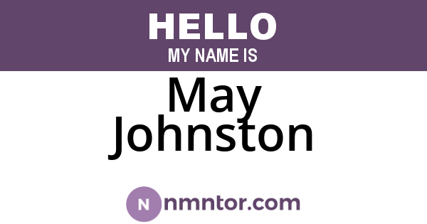 May Johnston