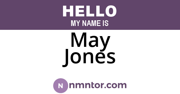 May Jones
