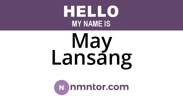 May Lansang