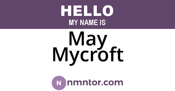 May Mycroft