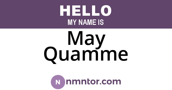 May Quamme