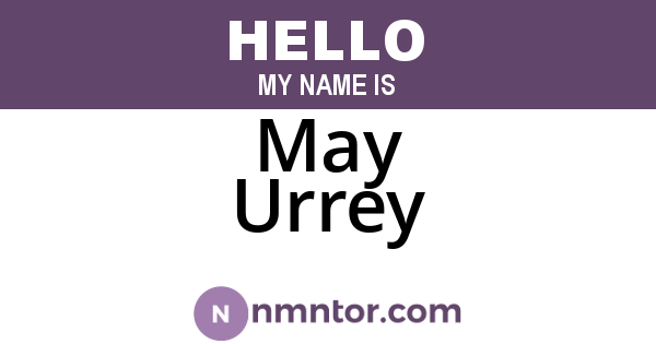 May Urrey