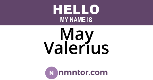 May Valerius