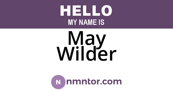 May Wilder