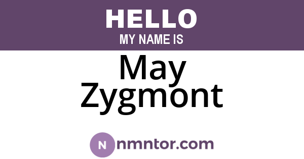 May Zygmont