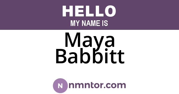 Maya Babbitt
