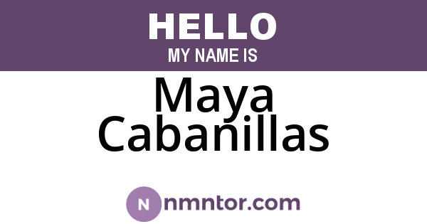 Maya Cabanillas
