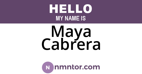 Maya Cabrera
