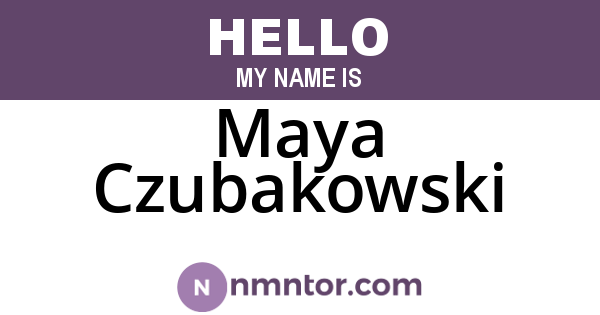 Maya Czubakowski