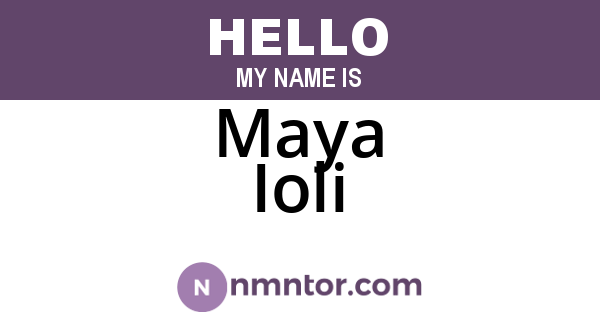 Maya Ioli