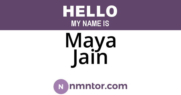 Maya Jain