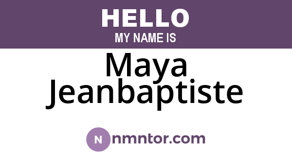 Maya Jeanbaptiste