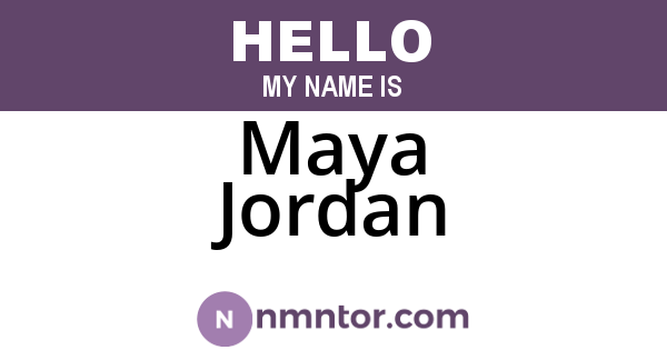 Maya Jordan