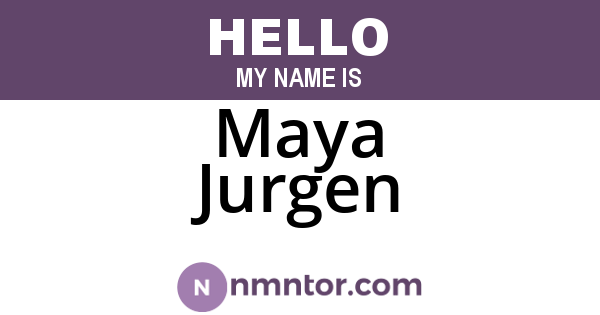 Maya Jurgen