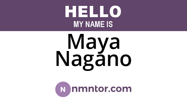 Maya Nagano