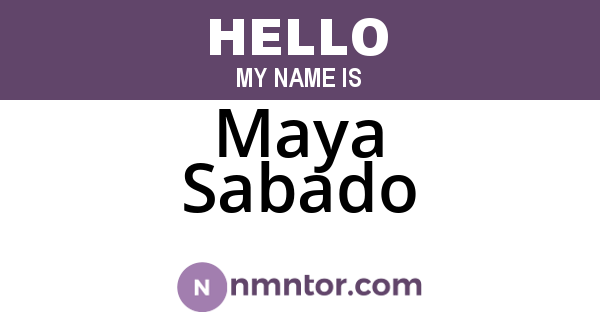 Maya Sabado