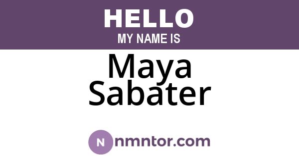 Maya Sabater