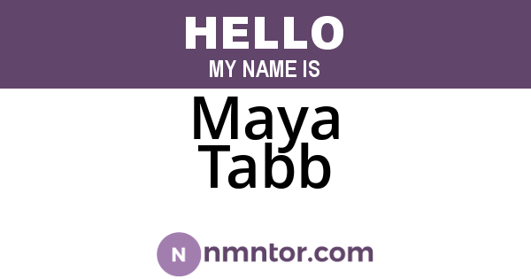Maya Tabb