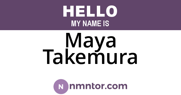 Maya Takemura