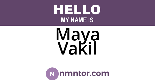 Maya Vakil
