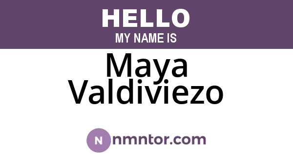 Maya Valdiviezo