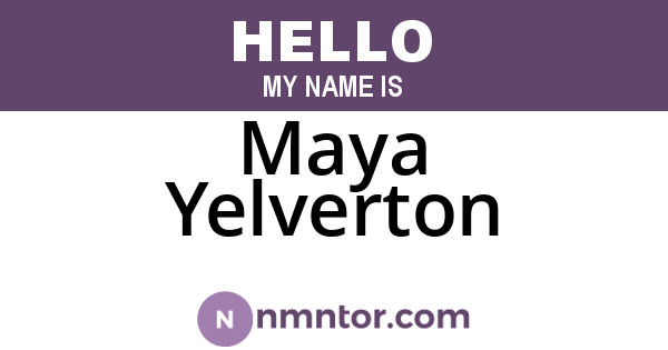 Maya Yelverton