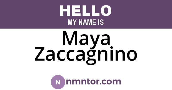Maya Zaccagnino