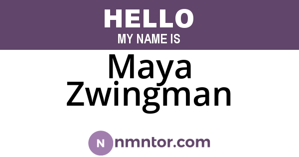 Maya Zwingman