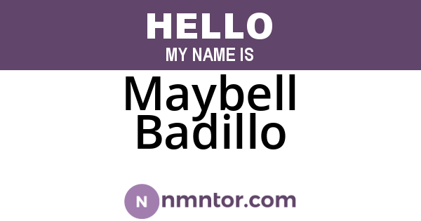 Maybell Badillo
