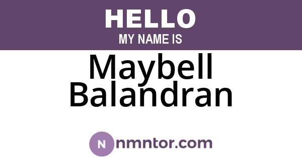 Maybell Balandran