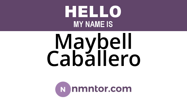 Maybell Caballero