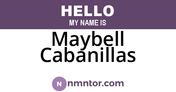 Maybell Cabanillas
